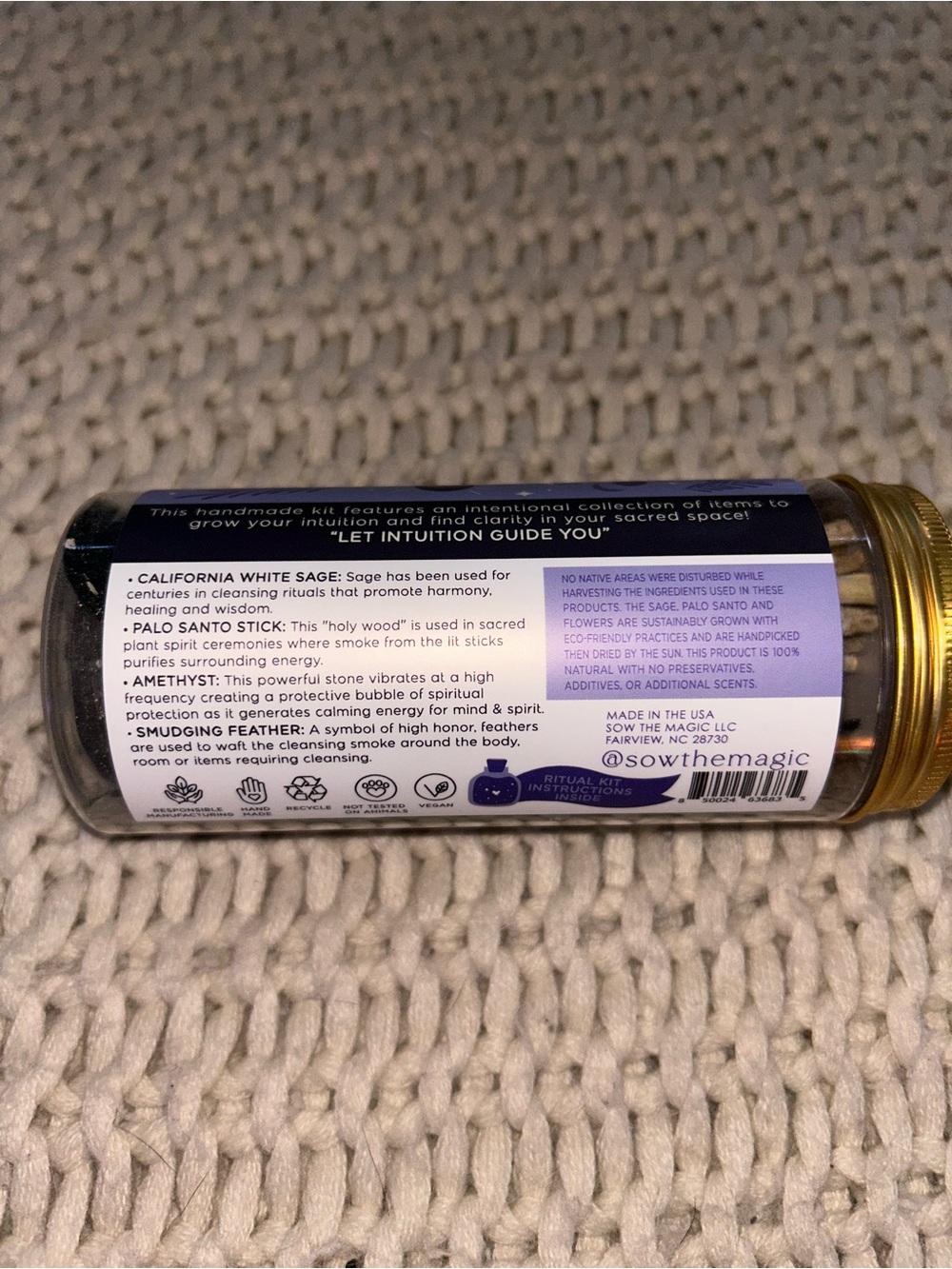 Intuition Ritual Kit - Lavender Purple Jar - Picture 2 of 2